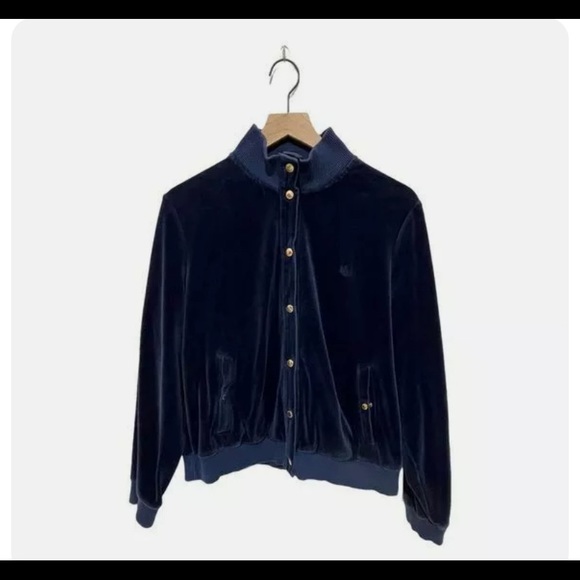 Ralph Lauren Jackets & Blazers - Ralph Lauren Blue Velour Jacket Size PMed VTG